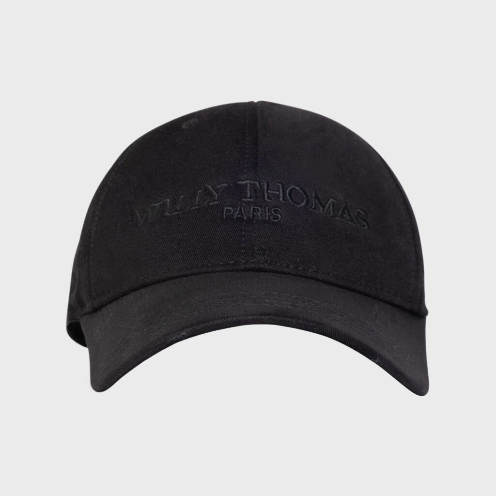 CASQUETTE NOIR WILLY THOMAS PARIS BRODÉE EN NOIR