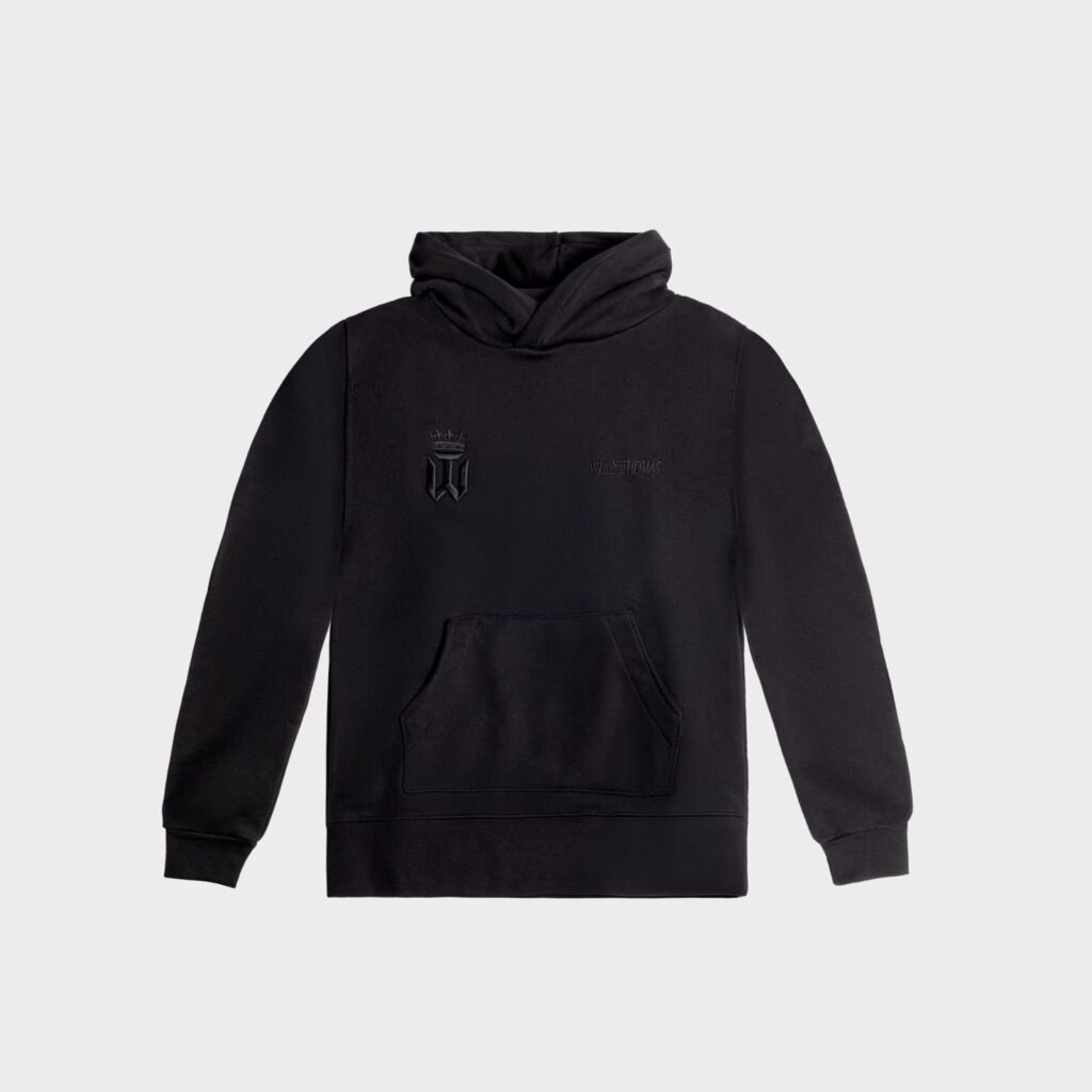 HOODIE NOIR WILLY THOMAS BRODÉ EN NOIR